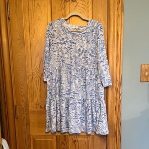 Crown & Ivy Blue and White Floral Dress